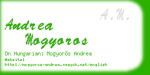 andrea mogyoros business card