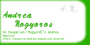 andrea mogyoros business card